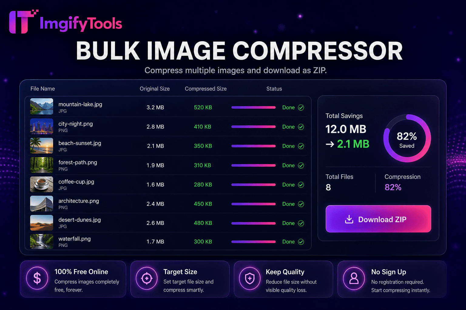 Bulk Image Compressor preview